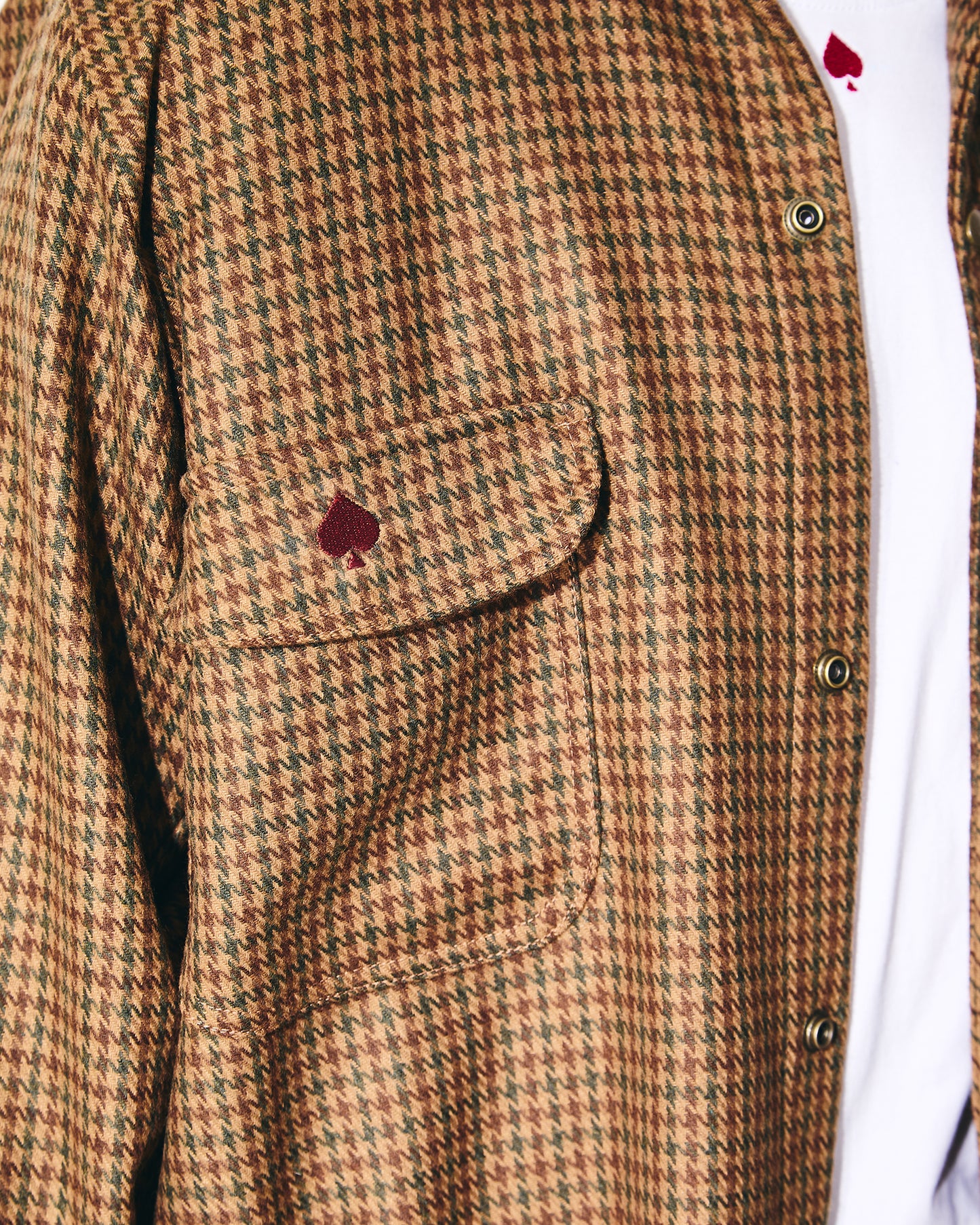 SOBRECAMISA PAÑO DE LANA PIE DE POULE UNISEX- CAYETANA