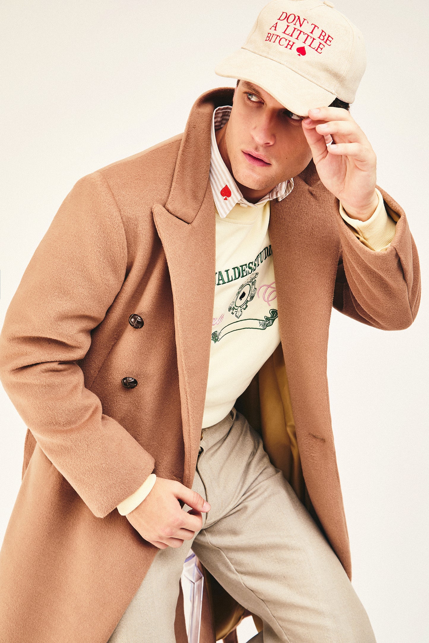 ABRIGO PAÑO DE LANA MOCHA MOUSSE UNISEX - ISIDORO.