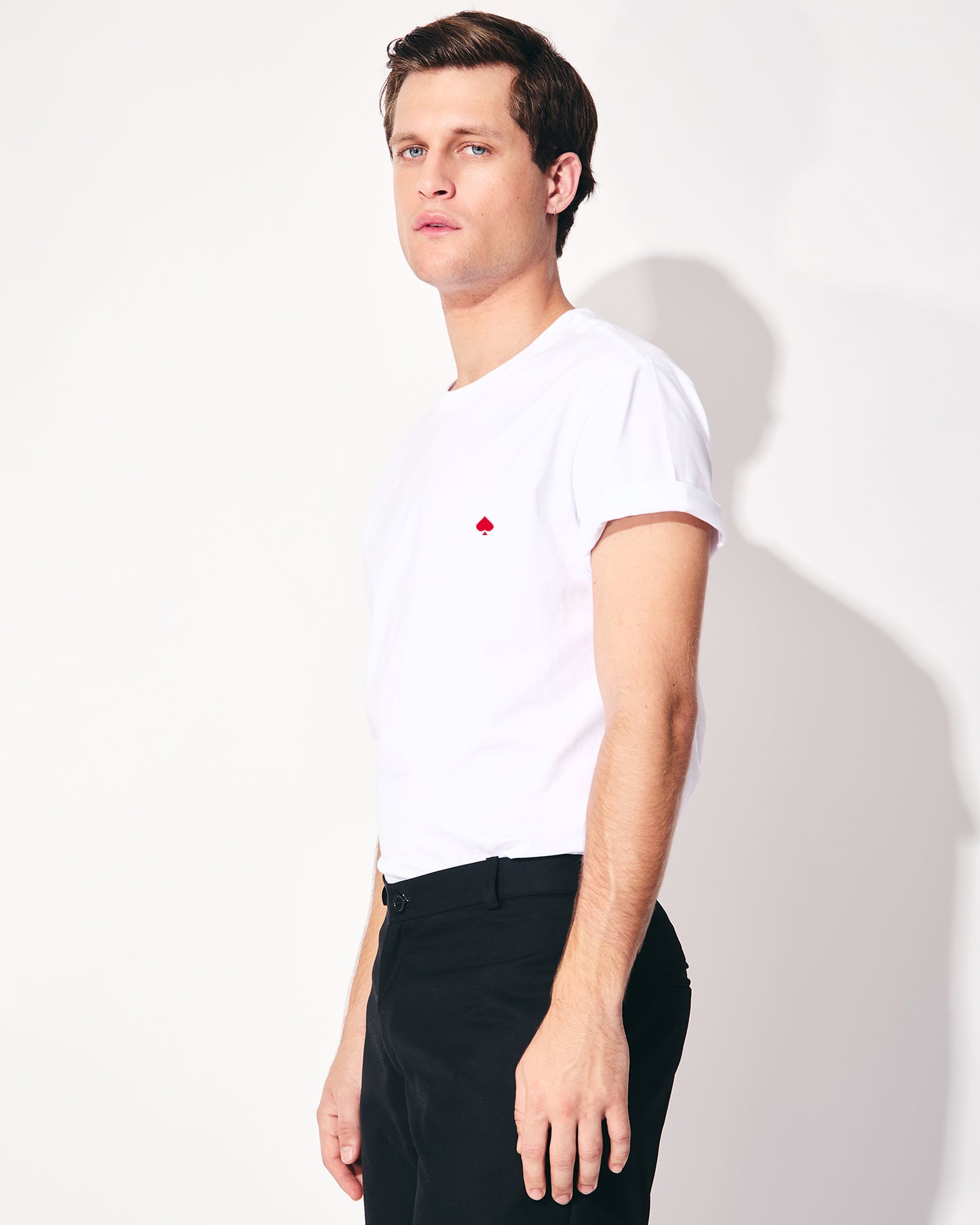 POLERA ALGODON BLANCA UNISEX - SEBASTIANA PICA BOLSILLO