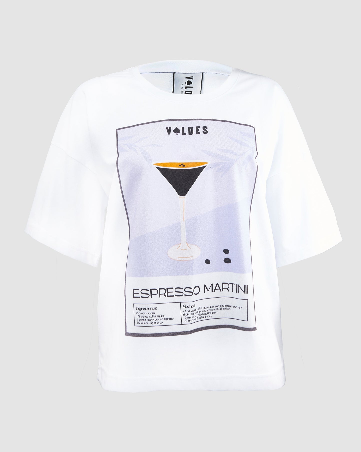 POLERA UNISEX ALGODÓN BLANCA- ESPRESSO MARTINI.