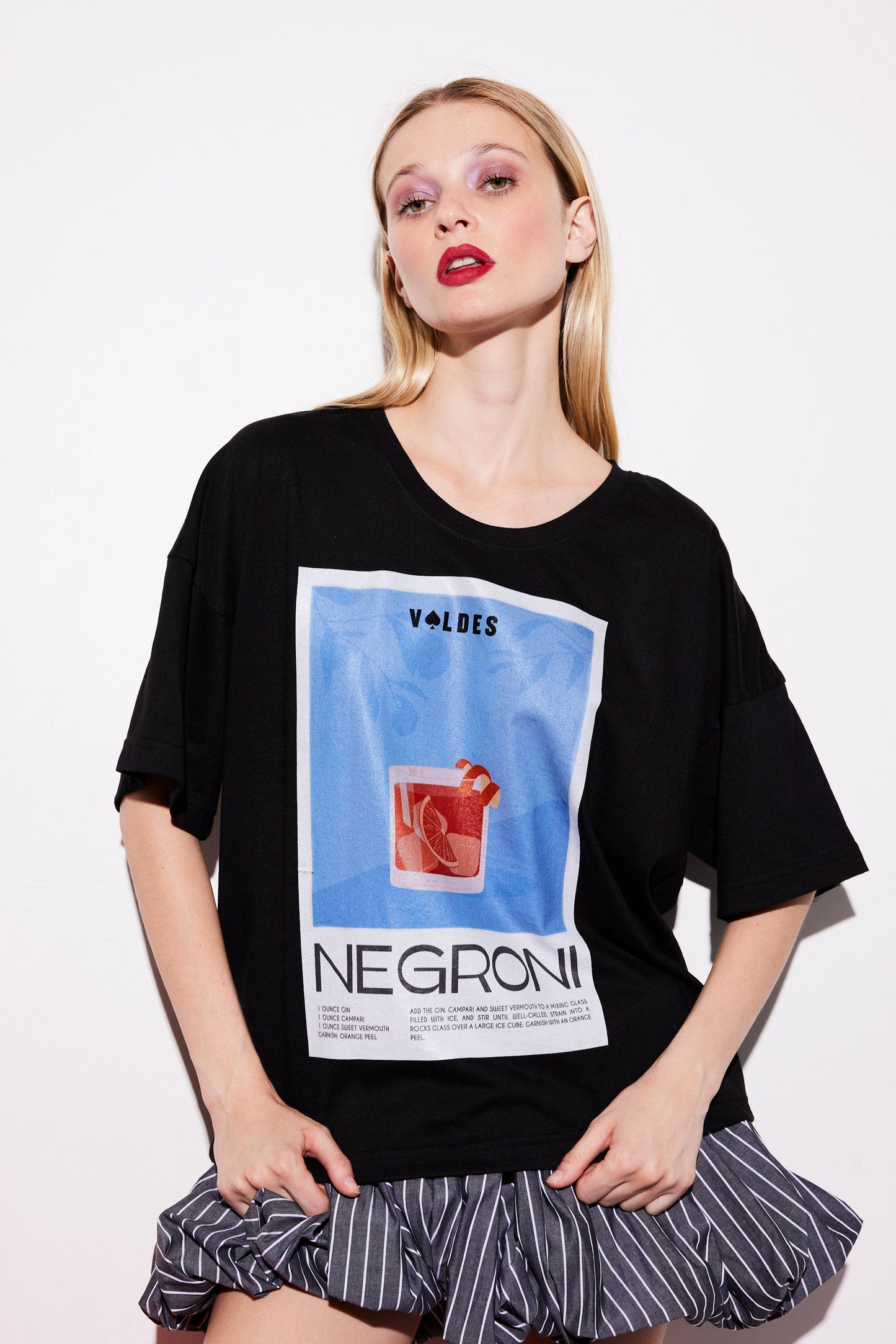 POLERA UNISEX ALGODÓN NEGRA- NEGRONI.