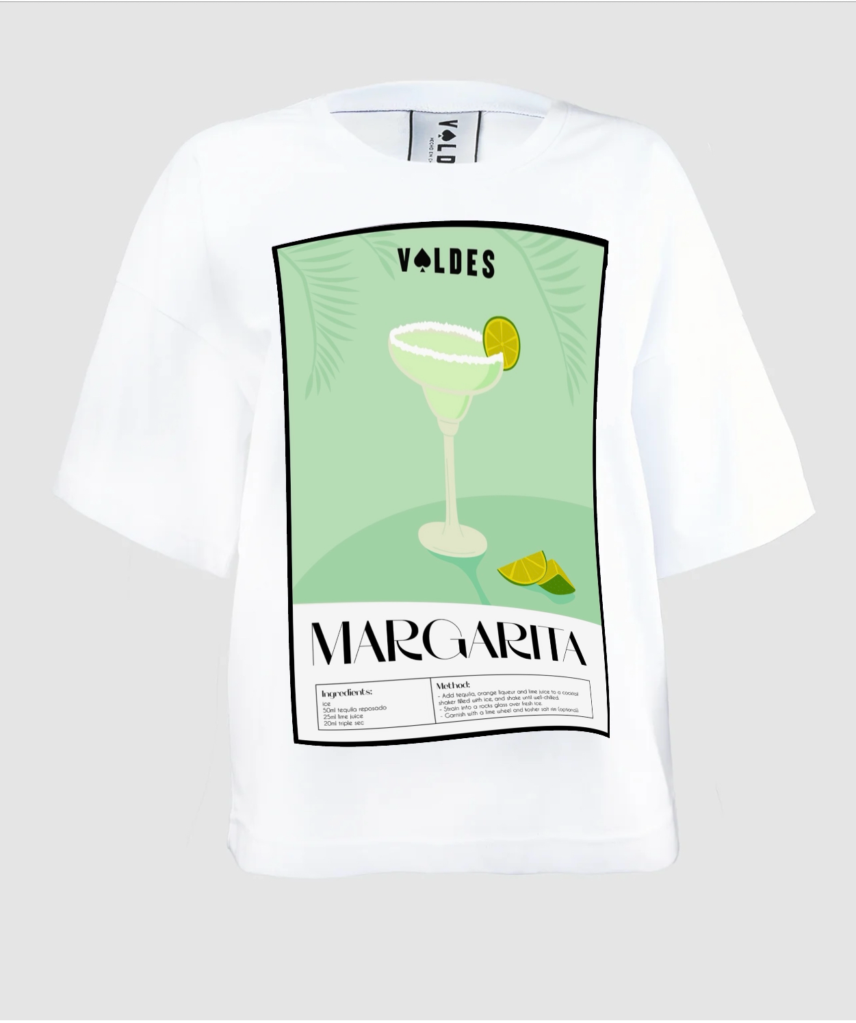 POLERA UNISEX ALGODÓN BLANCA- MARGARITA.
