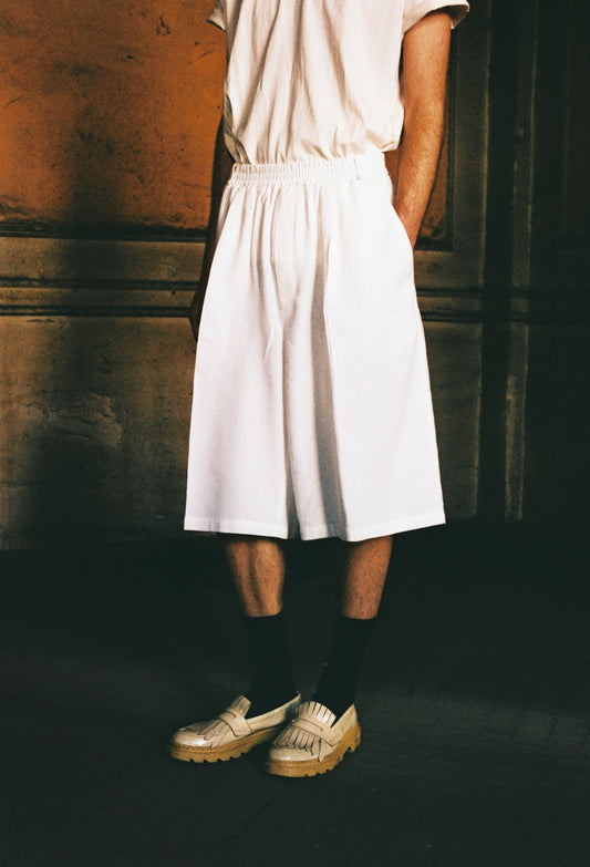 BERMUDA SASTRERA BLANCA - STREETWEAR