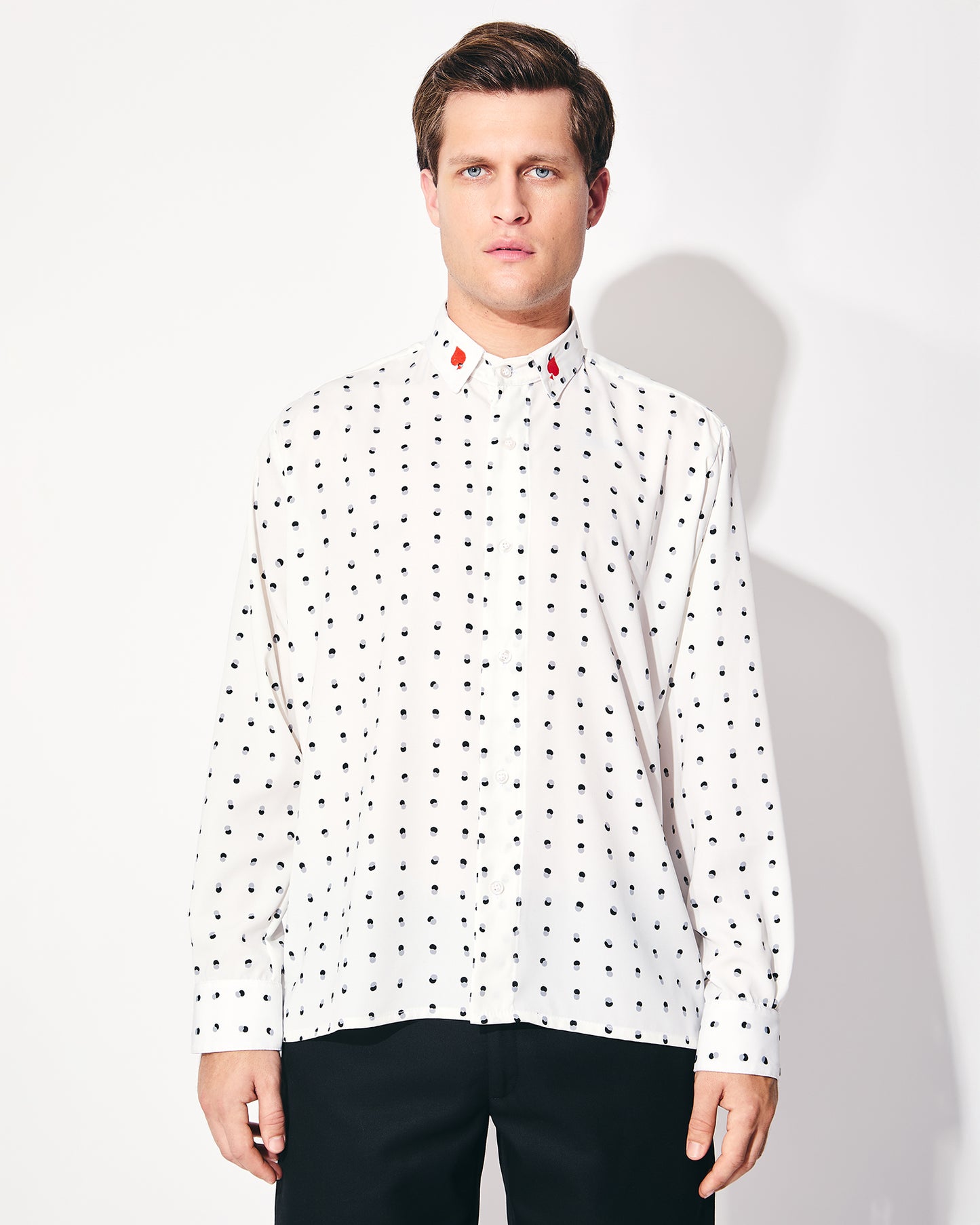 CAMISA LUNARES SEDA VISCOSA  UNISEX- CAYETANA