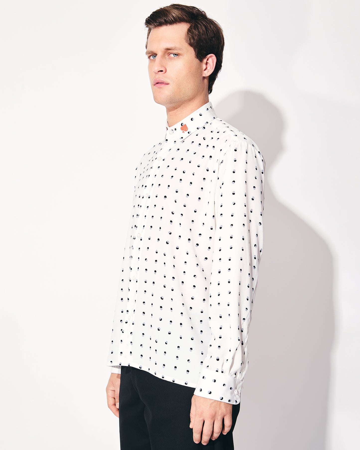 CAMISA LUNARES SEDA VISCOSA  UNISEX- CAYETANA