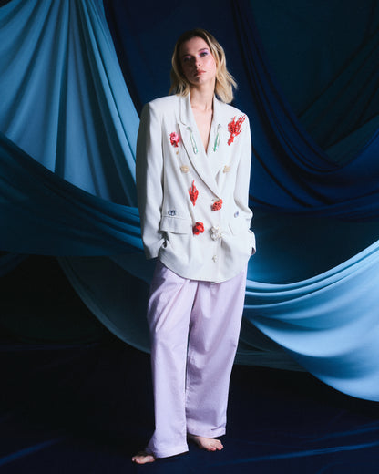 BLAZER UNISEX CRUDO CRUZADO COLABORACION MARITA PRUST- ARTE