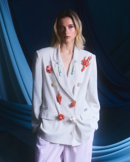 BLAZER UNISEX CRUDO CRUZADO COLABORACION MARITA PRUST- ARTE