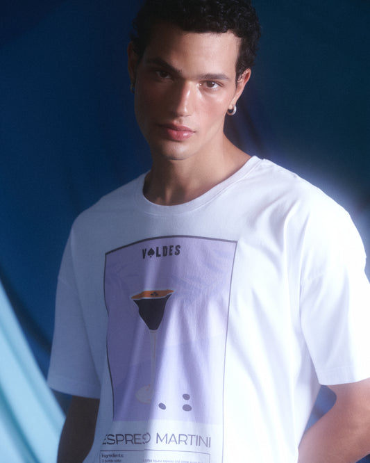 POLERA UNISEX ALGODÓN BLANCA- ESPRESSO MARTINI.