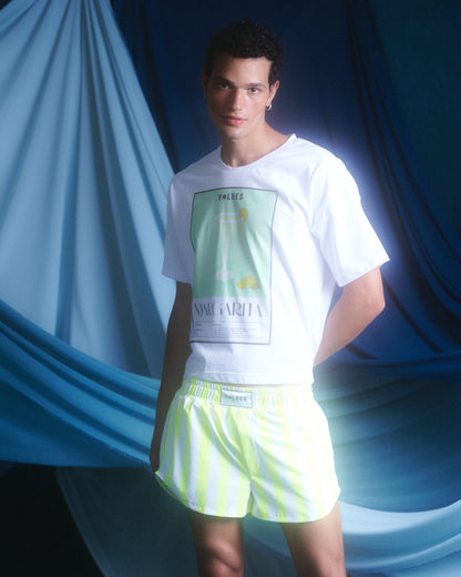 POLERA UNISEX ALGODÓN BLANCA- MARGARITA