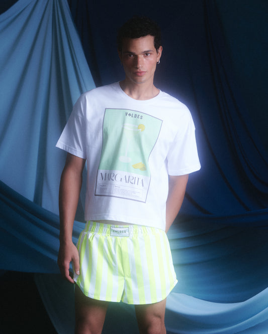 POLERA UNISEX ALGODÓN BLANCA- MARGARITA