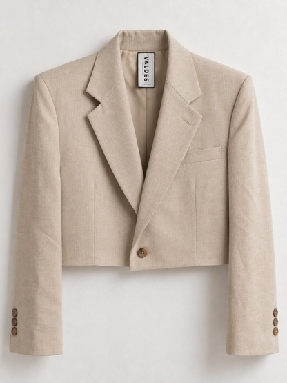 BLAZER CROP TAUPÉ- UNISEX