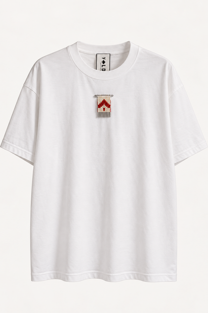 POLERA SEBASTIANA BLACA - BROCHE DESMONTABLE