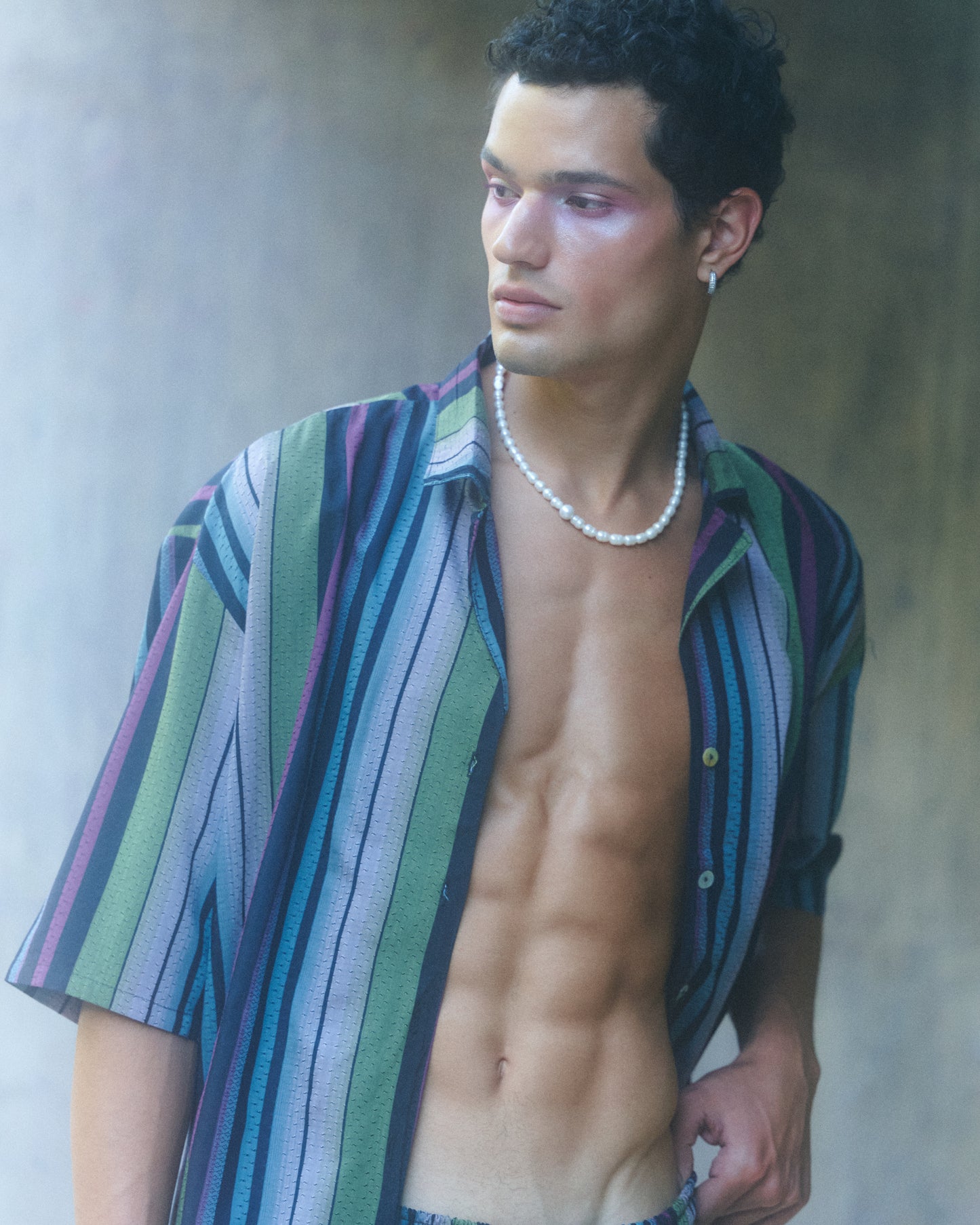 CAMISA SEDA RALLADA NEGRO– CONJUNTO MATEO