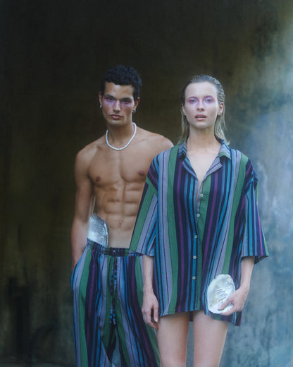 CAMISA SEDA RALLADA NEGRO– CONJUNTO MATEO