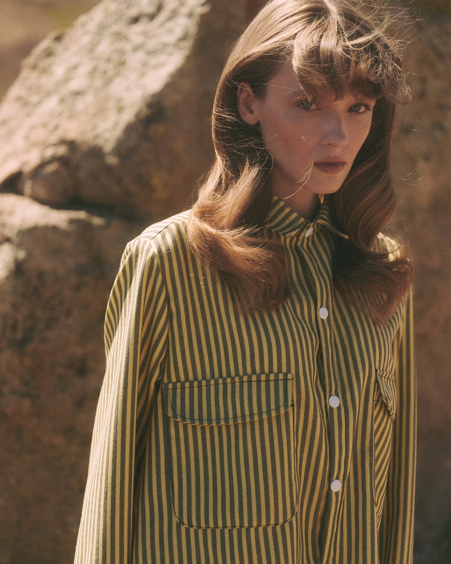 CAMISA ALGODON AMARILLO UNISEX- CAYETANA.