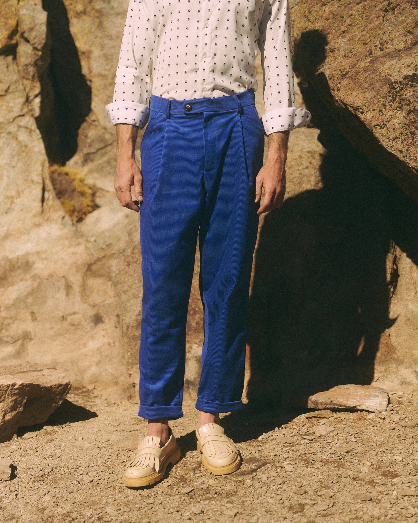 PANTALÓN PINZAS COTELÉ ALGODON  UNISEX- LUDOVICO
