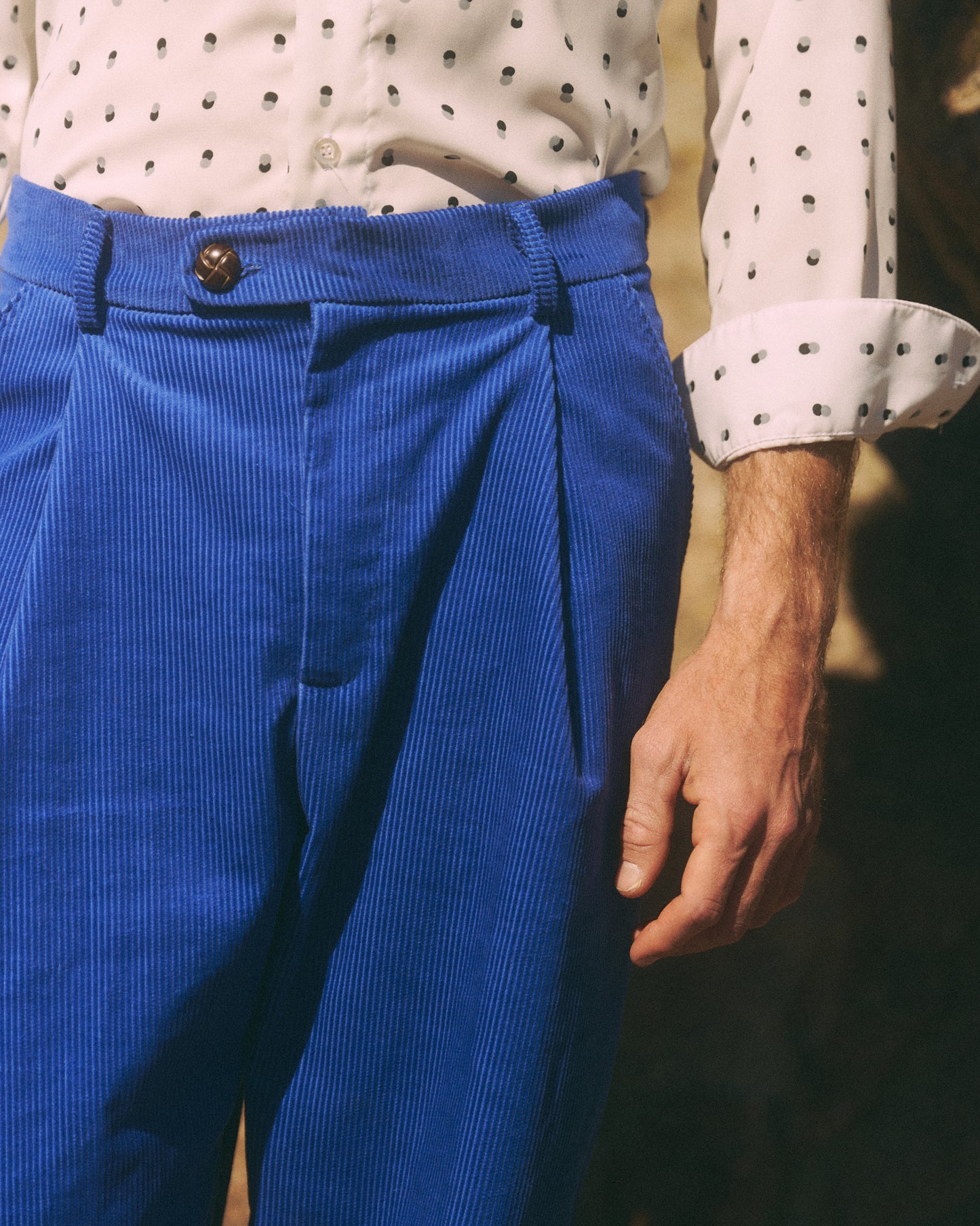 PANTALÓN PINZAS COTELÉ ALGODON  UNISEX- LUDOVICO