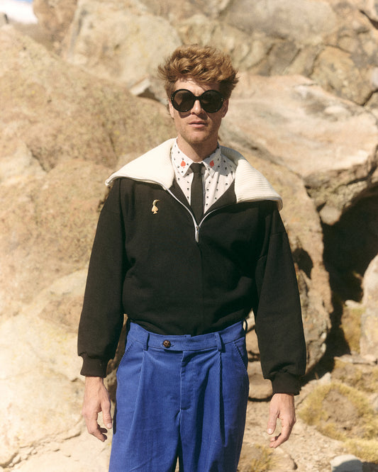 POLERON CUELLO ALTO ALGODON BICOLOR UNISEX- STELLA.