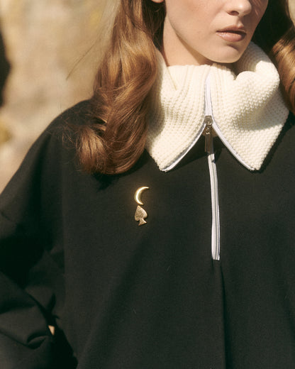 POLERON CUELLO ALTO ALGODON BICOLOR UNISEX- STELLA.