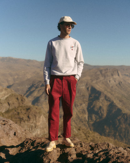 PANTALÓN PINZAS ROJO COTELÉ ALGODON  UNISEX- LUDOVICO