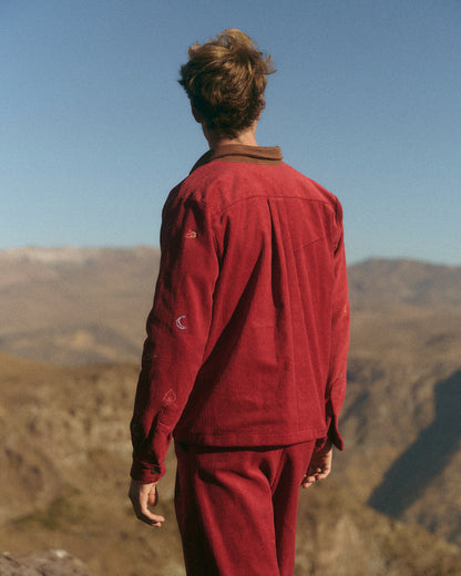 PANTALÓN PINZAS ROJO COTELÉ ALGODON  UNISEX- LUDOVICO