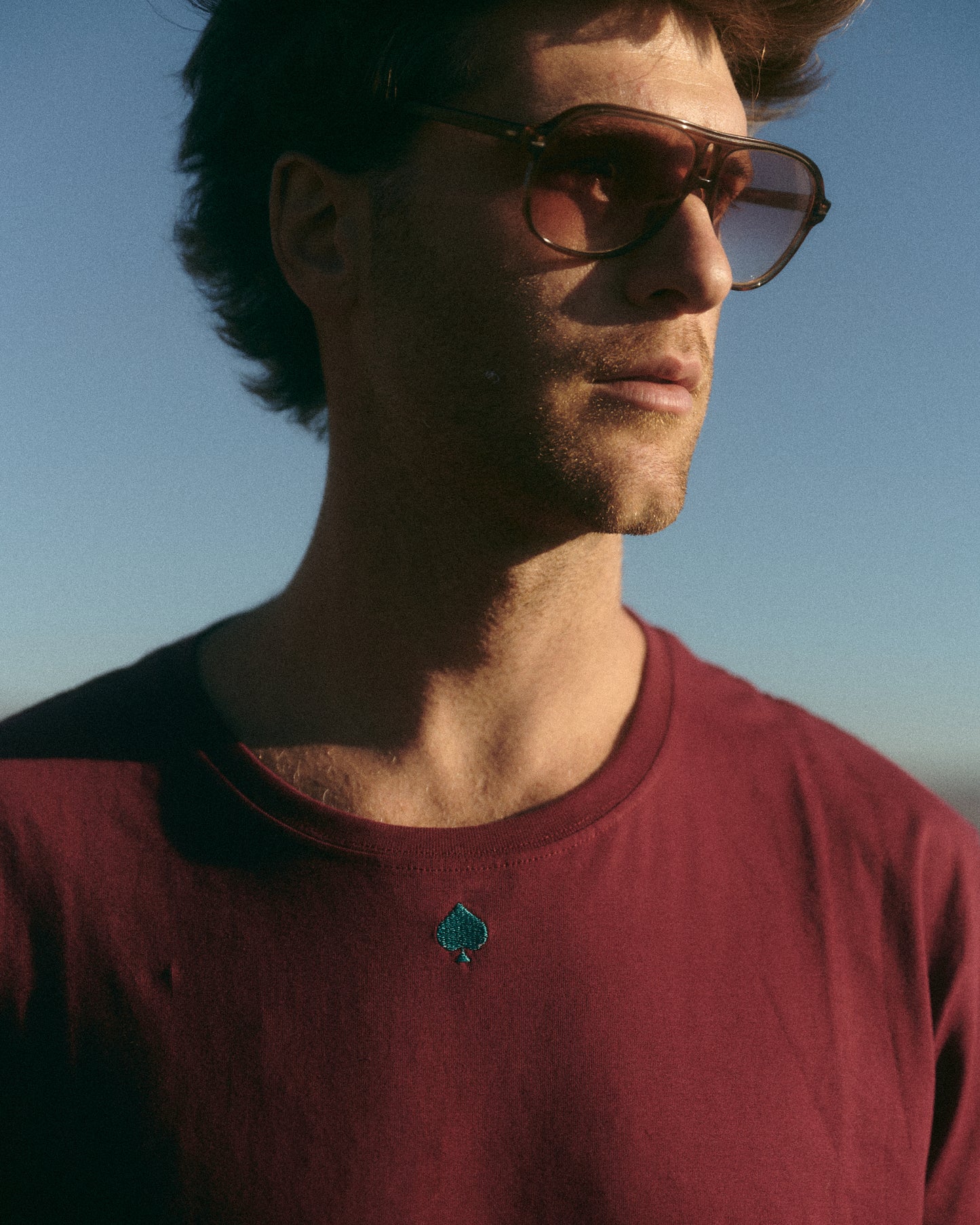 POLERA ALGODON BURGUNDY UNISEX - SEBASTIANA