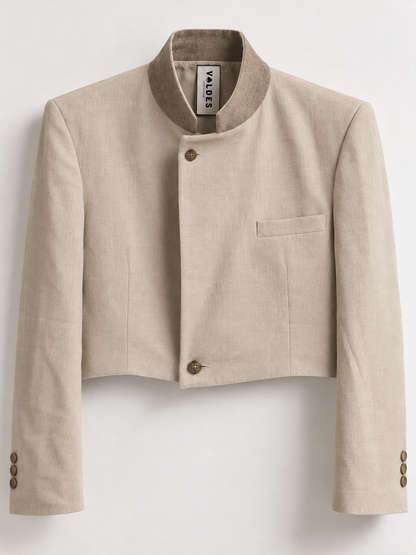 BLAZER CROP TAUPÉ- UNISEX