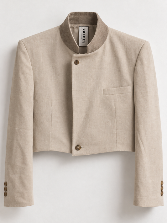 BLAZER CROP TAUPÉ- UNISEX