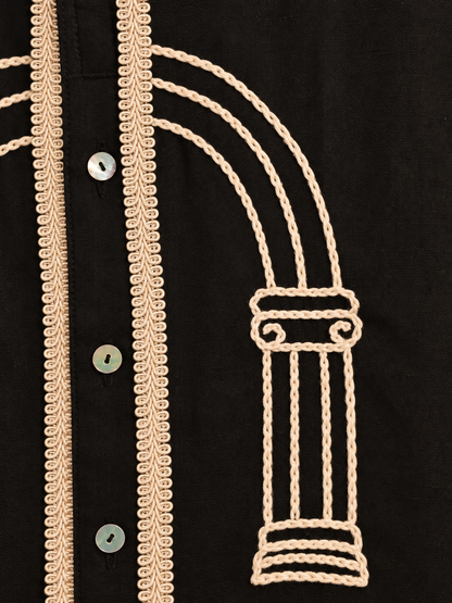 GUAYABERA MATEO NEGRA PILARES