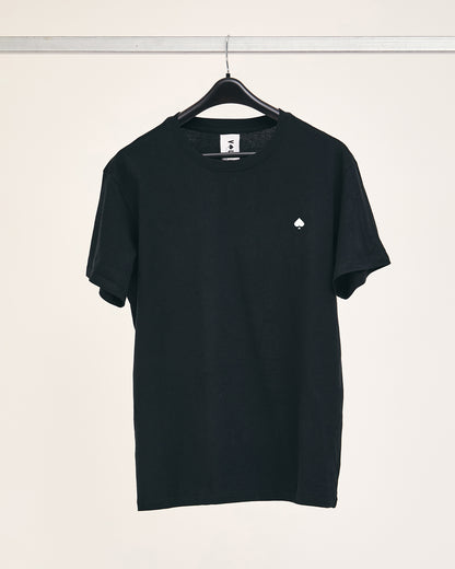 POLERA ALGODON NEGRA UNISEX - SEBASTIANA PICA BOLSILLO