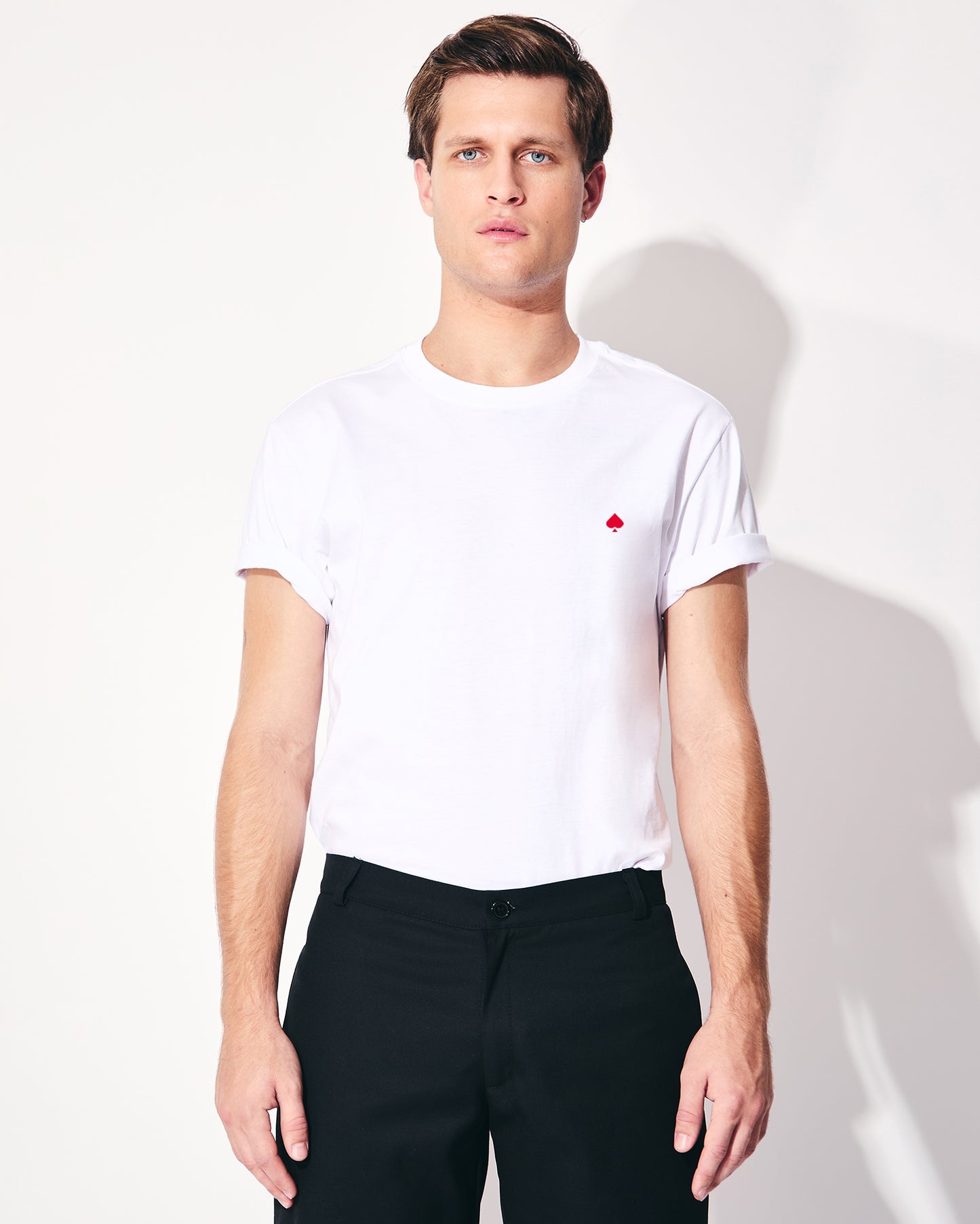 POLERA ALGODON BLANCA UNISEX - SEBASTIANA PICA BOLSILLO