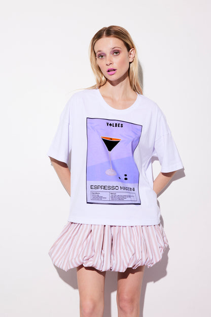 POLLERA GLOBO MINI ALGODON ROSA