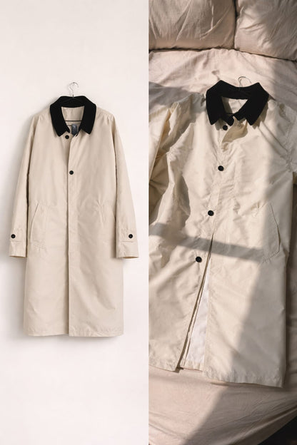 TRENCH IMPERMEABLE CUELLO COTELE UNISEX -CLOUD DANCER