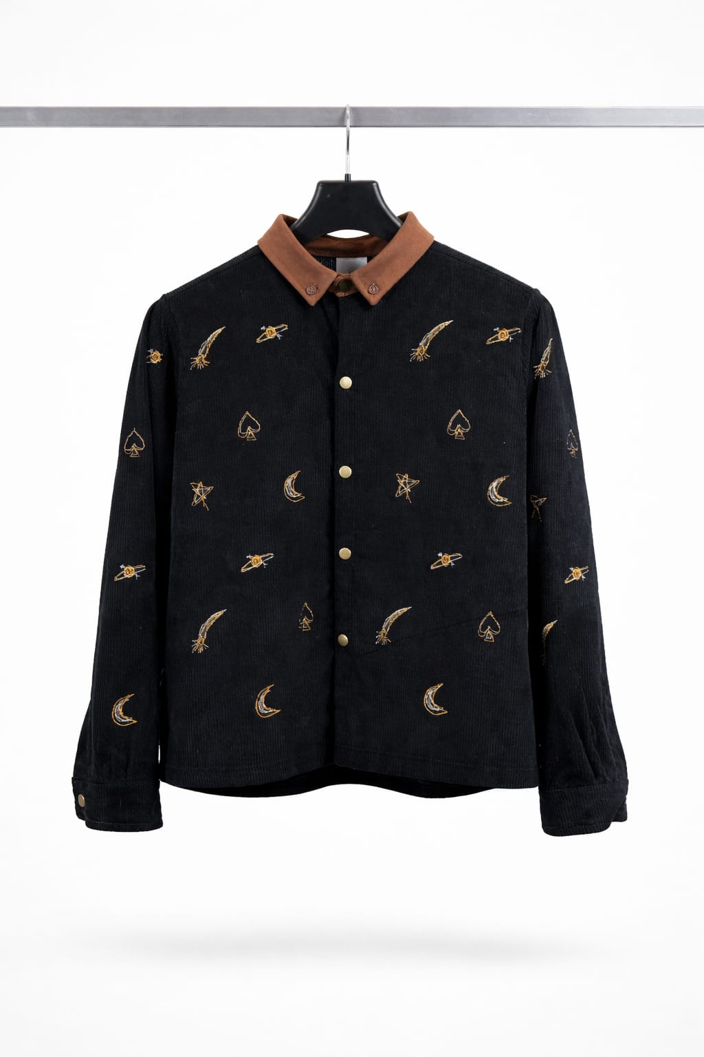 SOBRECAMISA COTELÉ BORDADOS NEGRO UNISEX- CAYETANA