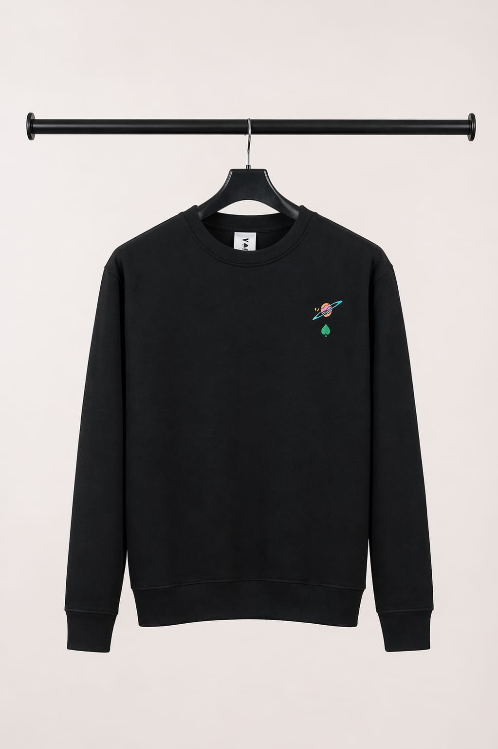 POLERON ALGODON NEGRO OVERSIZE - POLO JUPITER