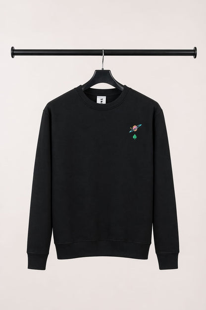 POLERON ALGODON NEGRO OVERSIZE - POLO JUPITER
